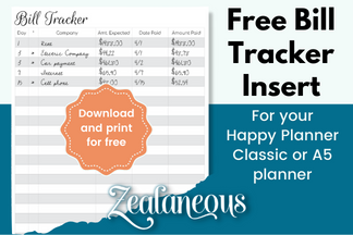 Bill Tracker Inserts – Free Printables for April, May, June 2022