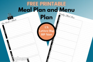 Meal Planning Inserts for Letter Size/Big Happy Planner – Free Printables
