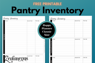 Pantry Inventory – Planner Printable in Happy Planner size