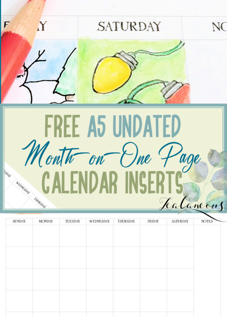 Free Printable Personal Size Planner Inserts 2020 - Zealaneous