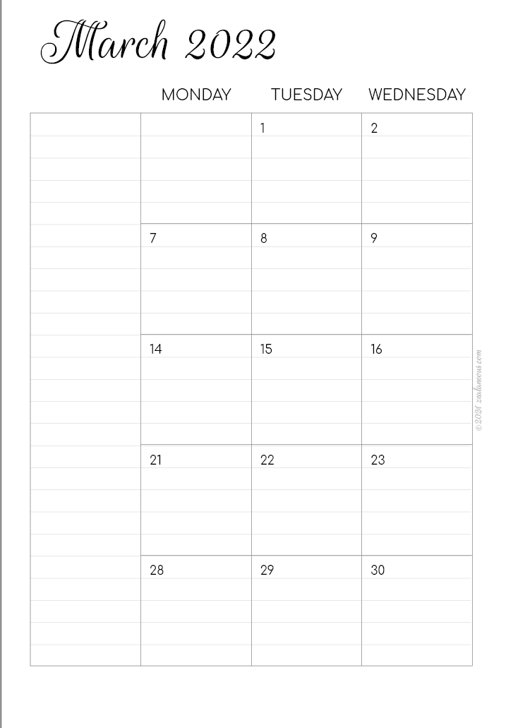 A5 Sunday Start Month-on-Two Pages Inserts – Free Printable