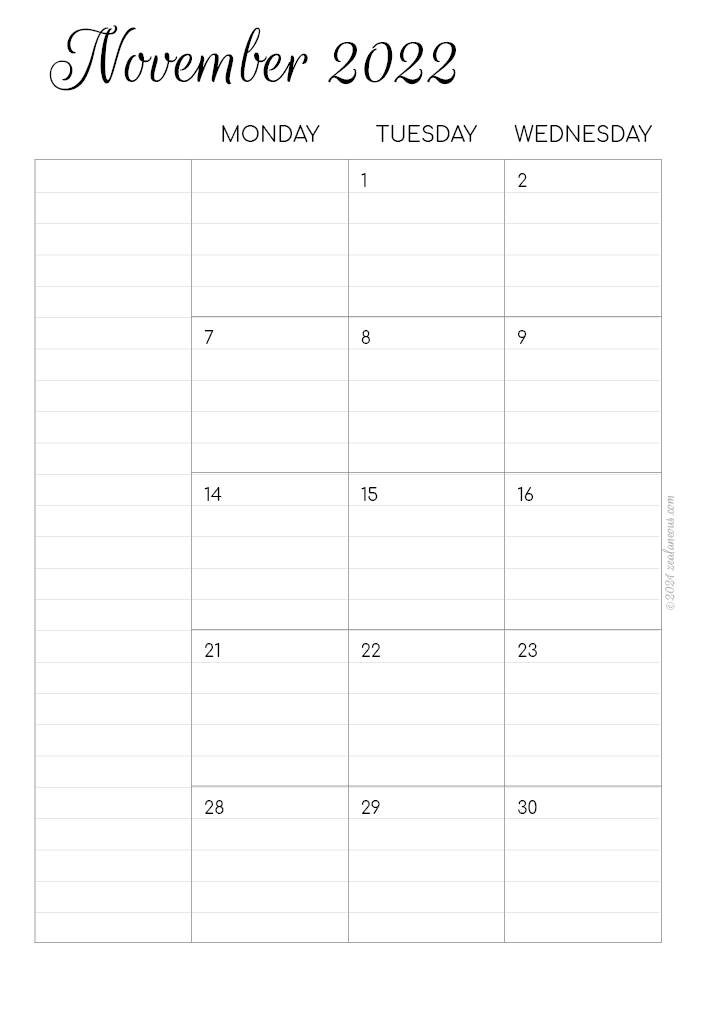 Sunday Start Month-on-Two Pages Inserts – Free Printable HPC