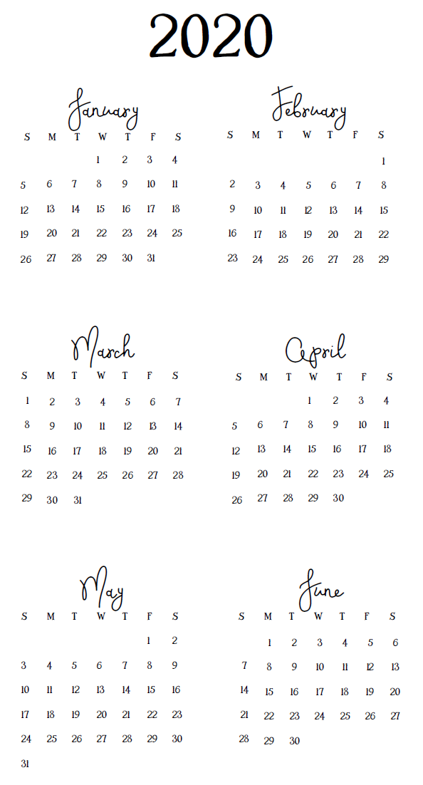 Free Printable Personal Size Planner Inserts 2020 - Zealaneous